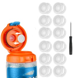 Dispensing Valves Compatible with Gatorade Water Bottle - 12pcs Silicone Valve and Plastic Insert with Screwdriver, Replacement Accessories for Gatorade Gx Water Bottle Gatorade 32oz Bottle