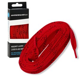 Winnwell Non Waxed Hockey Skate Laces - Ice Hockey & Roller Blade Skates Laces, Multiple Lace (Red/Black, 63")