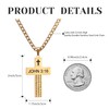 Cross Necklace for Men with Bible Verse, Christian Religious Luke