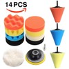 J19 14PCS 자동차 키트 청소 버핑 바디 6MM J19 도구