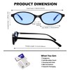 NULOOQ Retro Oval Cat Eye Sunglasses for Women Y2k Trendy