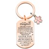 Daughter Keychain, Birthday Graduation Christmas Gift Keychain from Mom Dad