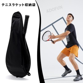 ADOFUN Tennis Racket Cover Oxford Cloth Tennis Racket Case with Shoulder Strap Racket Protective Sleeve for Hiking Running Refined Design 70x30cm / 27.56x11.81inch for Men and Women Best Gift