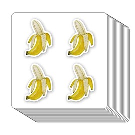 Banana Fruit Stickers 1in for Scrapbooking, Arts, Craft, Kids DIY Journals 80-Pack