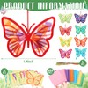 Eersida 32 Pcs Butterfly Suncatchers Paper Craft Set DIY Butterfly