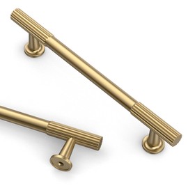 Asidrama 10 Pack 5 Inch(128mm) Champagne Bronze Cabinet pulls Kitchen Cabinet Handles, Cabinet Pulls Kitchen Cabinet Hardware for Cupboard Drawer Pulls