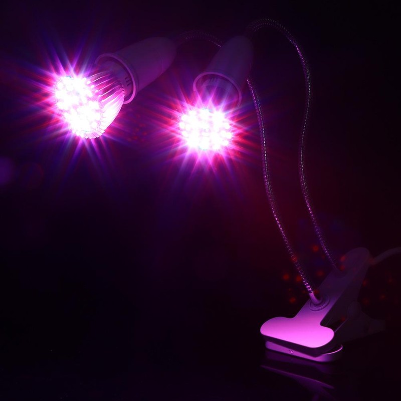 Dual Head 56 LED Indoor Desk Plant Flower Grow Light