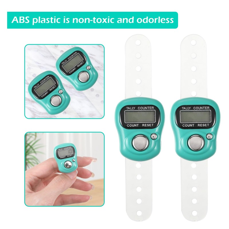 Pack of 2 Digital Finger Counter, Electronic Finger Counter, Row