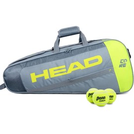 HEAD Core 3R Pro - Bolsa de raqueta de tenis, capacidad para 3 raquetas, correa ajustable