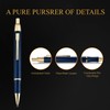 BEILUNER Luxury Gel Pen with 24K Gold Electroplating Finish, Blue