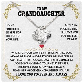 Larvincy Granddaughter Gifts from Grandma Grandpa, To My Granddaughter Necklace, Grandma Granddaughter Jewelry, Birthday Gift for Granddaughter, Graduation, Confirmation Gifts for Teenager