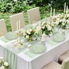 350 Pcs Sage Green Party Supplies Include Scalloped Plate Napkin