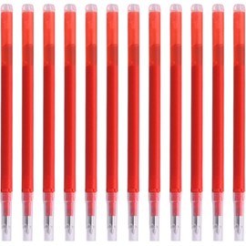 Pack of 12 Compatible Erasable Refills for Pilot Frixion Rollerball Pen, Erasable Rollerball Refills with Thermosensitive Ink, Replaceable 0.7 mm Tip in Red for Notes and Homework