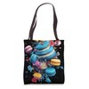 Vibrant Macaron Explosion Art for Foodies and Bakers Tote Bag