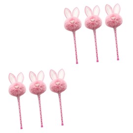 Operitacx Pack of 6 0.5 mm Gel Pens 0.5 mm Ink Pens Rabbit Plush Pen Stationery Children's Stationery Set Ink Gel Pen Gel Pen with Cartoon Ink Rabbit Gel Pen Hairball Student