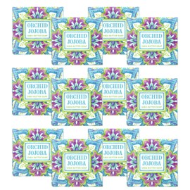 Greenwich Bay Mini Botanical Soap Bars 12 Pack – 1.9 oz Each – Scented Guest Soaps for Airbnb, Spa, Hotel, Salon, or Bath – Individually Wrapped Elegant Travel Size Bars Orchid Jojoba