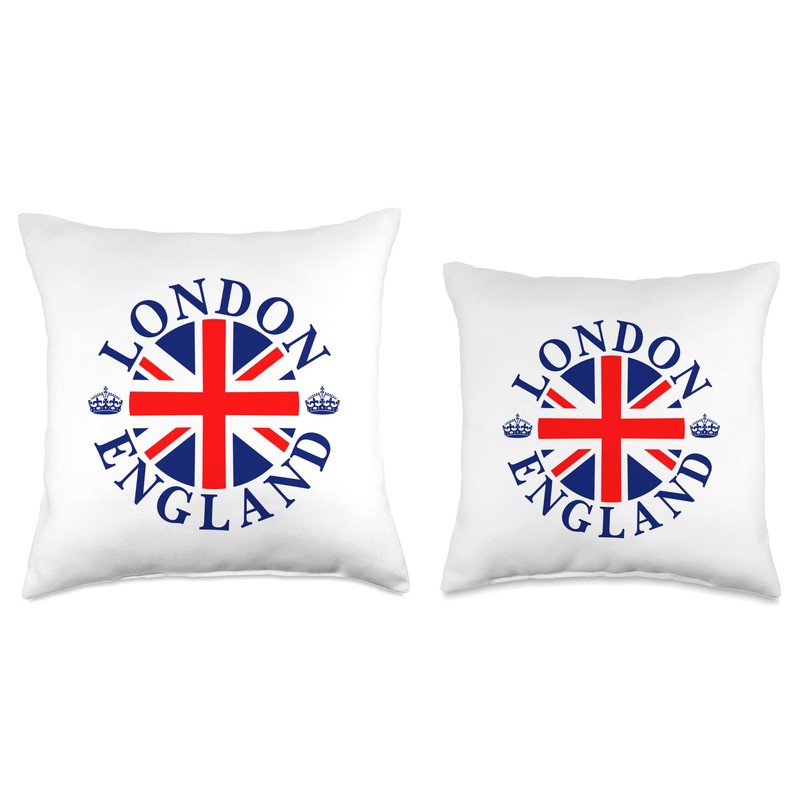London Crown Badge Throw Pillow