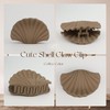 3.54'' Matte Shell Claw Clips Unique Seashell Hair Clips for