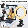 Selfie Ring Light with Clamp Mount,FREEUP 6.3" Dimmable Desktop LED
