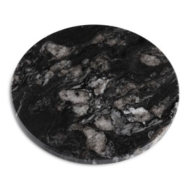 Koville Brazilian Natural Marble Cutting Board for Kitchen, 11" Round Hand Crafted Marble Slab for Cheese, Charcuterie, Pastry Board - Wedding Gift, House Warming Gift(Blue Fantasy)