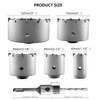 RVIQI 6PCS Concrete Hole Saw Set,Tungsten Steel SDS Plus Shank