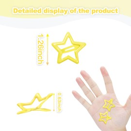 ELANE 64 Pcs Small Star Snap Hair Clips for Women Girl,Cute Hair Barrettes for Women Fine Thin Hair Accessories (Yellow)