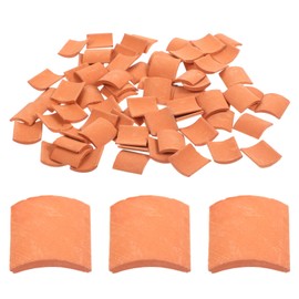 MAGICLULU 80 Piezas Tejas Simuladas Pequeñas Para Modelos De Tejado, Accesorios De Casa En Miniatura, Ideal Para DIY Y DecoracióN De Micro Paisajes, Naranja, 1.7x1.6x0.2cm