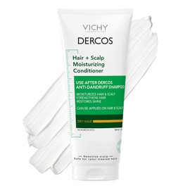 Dercos Hair & Scalp Moisturizing Conditioner, Formulated With Glycerin, Niacinamide + Hyaluronic Acid, Hair Conditioner & Scalp Moisturizer, Strengthens Hair & Scalp Post Dandruff Treatment, 6.7 Fl Oz