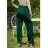 Rasutina Women Wide Leg Velvet Pants Christmas Green Palazzo Pants