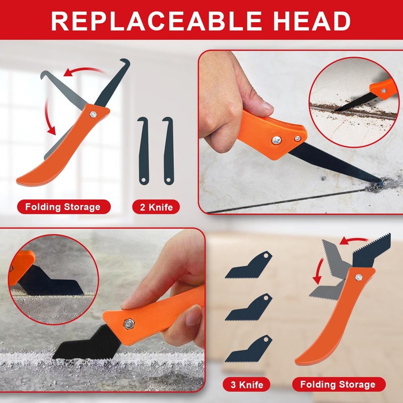 23 Pack Grout Removal Tool Kit, 2 Tile Grout Saws