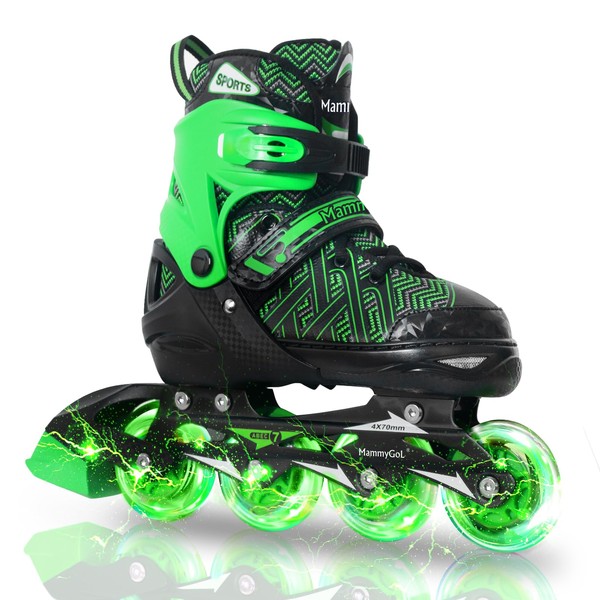 MammyGol Adjustable Inline Skates for Kids, Roller Skates with Featuring