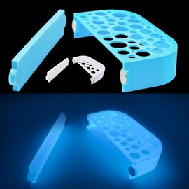 Nadkvkl 2PCS Glow in The Dark Shrimp Hides Hideout,Shrimp Breeding Protecto,Aquarium Cave,Shrimp Tank Accessories,4.7 * 2.56in (White and Blue)