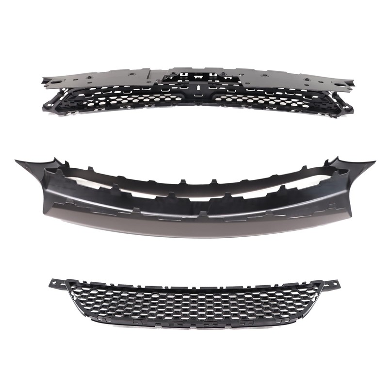 Front Bumper Cover Kit & Upper & Lower Grille Replacement