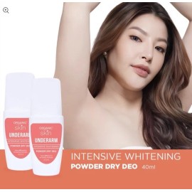 Organic Skin Japan Intensive Whitening Underarm Powder Dry Deodorant 2 Bottles