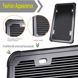 ZXFOOG Black License Plate Frame- Silicone License Plate Cover Holder for Front or Rear Car Tag, Rustproof Rattle Proof with Mounting Screws Caps, 1 Pack