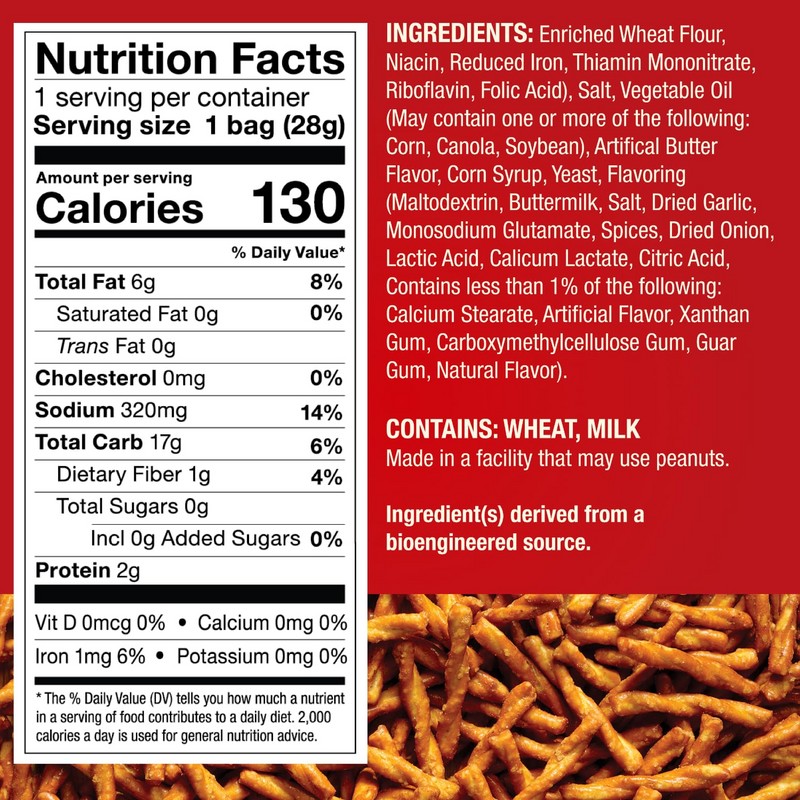 Dot's Pretzels Original Seasoned Pretzel Twists, Healthy Kids Snacks, 1oz