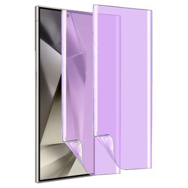 ZSHMJMJ 2 Pack Anti-Blue Light Screen Protector for Galaxy S24 Ultra [Not Glass],Eye Protection Blue Light Blocking Screen Protective Film Flexible TPU Full Coverage Hydrogel Film for S24 Ultra 6.8"