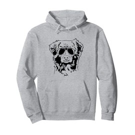 Funny Nova Scotia Duck Tolling Retriever Dog with Sunglasses Pullover Hoodie
