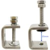 0-25Mm Mini Stainless Steel C Clamps for Mounting, 6Pcs Heavy