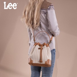 Lee Trend Stripe Bucket Bag for Women Drawstring Hobo Purses Crossbody Shoulder Handbags with Detachable Strap