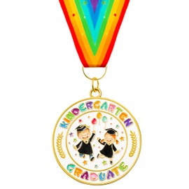 K1tpde Kindergarten Graduation Award Medal - Preschool Achievement Award Medallion with Neck Ribbon for Kid as Preschool Graduation Gifts Congrats Kid Celebration Kindergarten Fun Race Medal