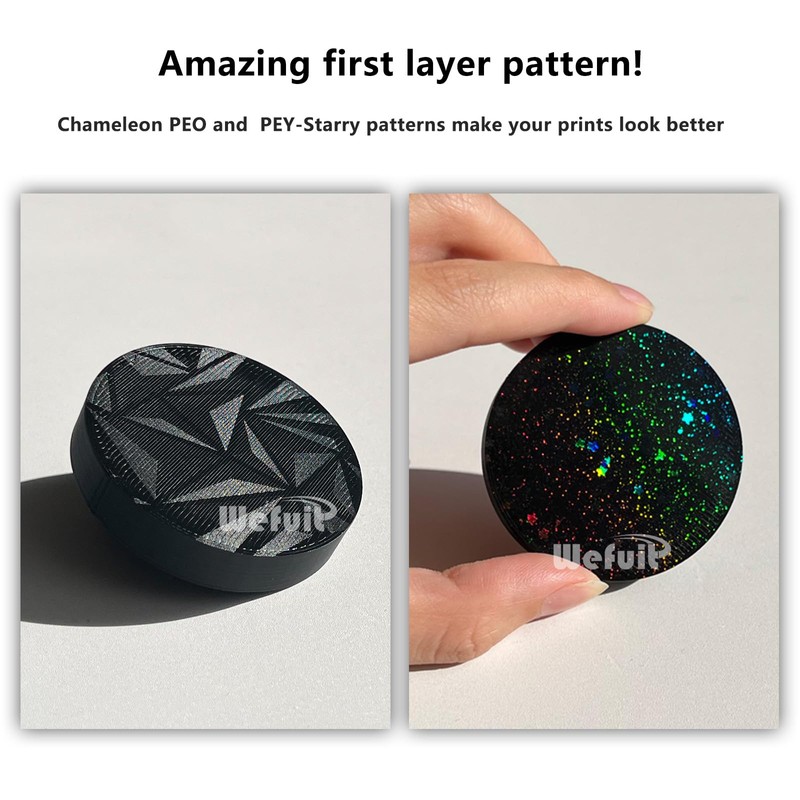 JUUPINE H2D Build Plate 355x346mm Double Sided Chameleon PEO+Starry PEY