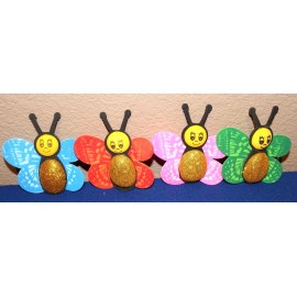 Unbranded HAPPY BUTTERFLY BIRTHDAY PARTY SUPPLY OR DECORATION FOAM FIGURES 10 PACK