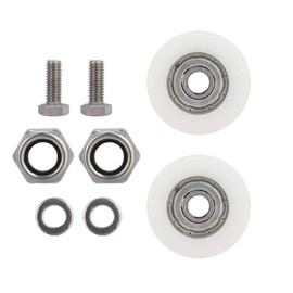 Replacement Kit for Door Wheels, Greenhouse Door Casters, Replacement Kit of 30 mm Diameter Greenhouse Door Casters for Sliding Doors