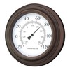 8" Decorative Indoor/Outdoor Patio Wall Thermometer (Bronze)
