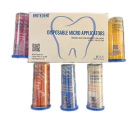 400 Orange Regular Tip Disposable Microbrush Dental Picks for Fluoride Gel Application, Bendable Dental Brushes Size 2.0mm, Micro Applicators Brush, Eyelashes & Cosmetics by Britedent (BSI-2005)