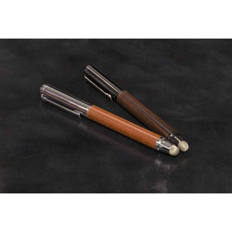 Deff dyi-hu Stylus Pen Ballpoint Pen Function with Wooden Touch