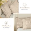 QSH Ruffled Pillow Shams Queen Size Set of 2, Shabby