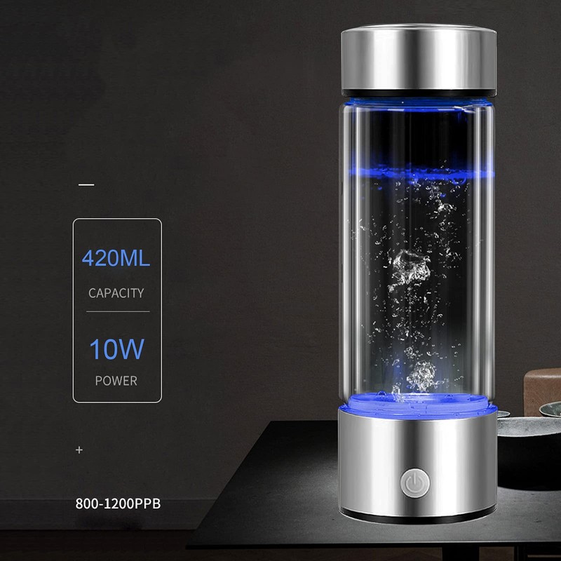 Sparklenut Hydrogen Rich Water Bottle, 420 ml, Portable Rich Ioniser