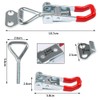 FOCCTS GH-4001 Toggle Catch Latches,12 PCS Metal Toggle Clamp, 100kg/220lbs,